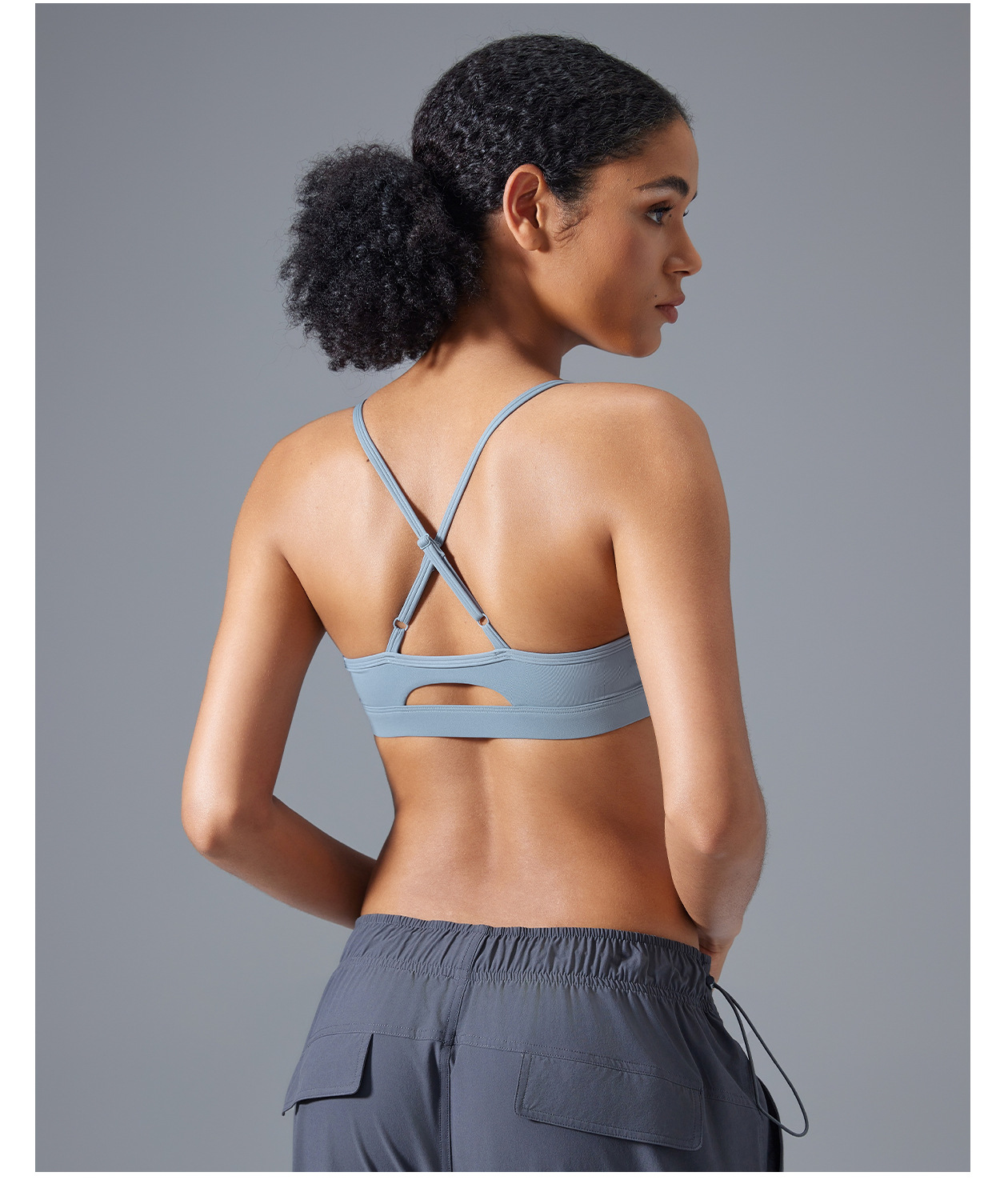 U-neck Sexy Solid Color Sports Yoga Bras D25108
