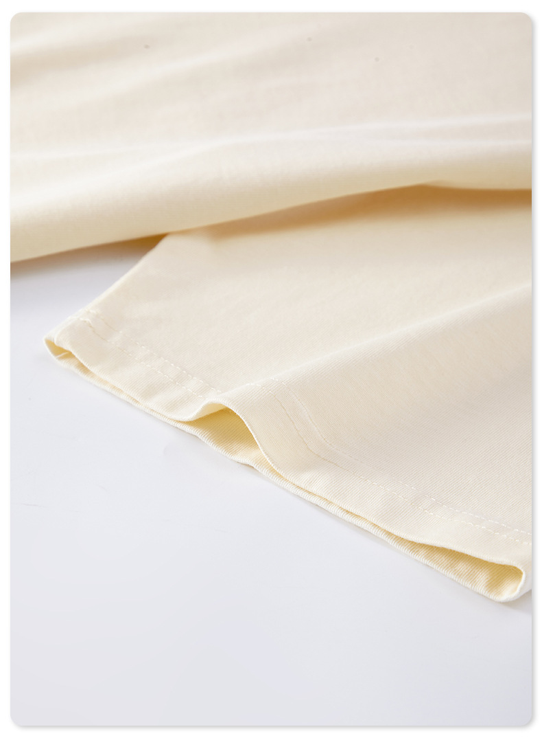  Earth Tone Short Sleeve Teen Loose White T-Shirt BE1199