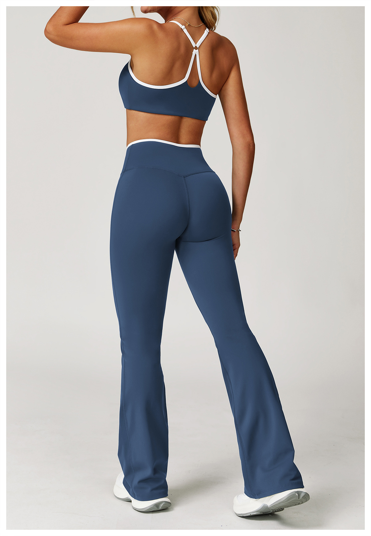  Women's 3 Options Bra & High-Waist Sports Pants Yoga Set 9253