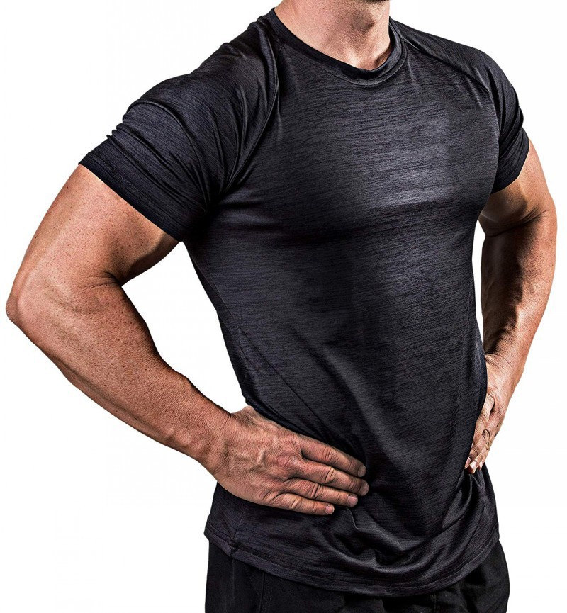 Men's Quick-Dry Breathable High-Elasticity Short-Sleeve Shirts LLZDDX 