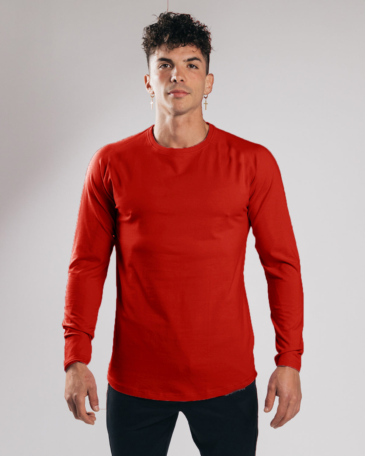 Men's Stretchy Cotton Long Sleeve T-Shirt CX905