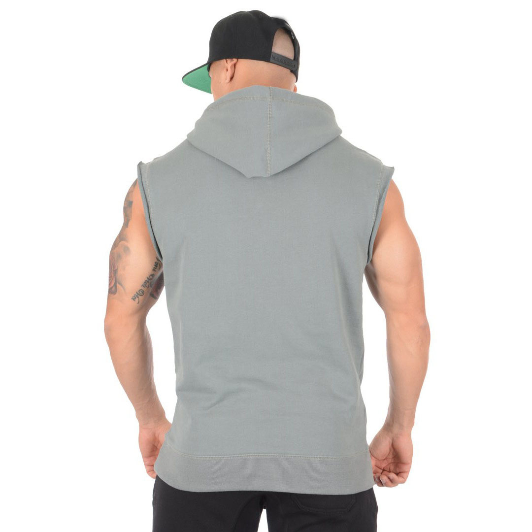 Men's Thin Hooded Fringed Tank Top MJ015