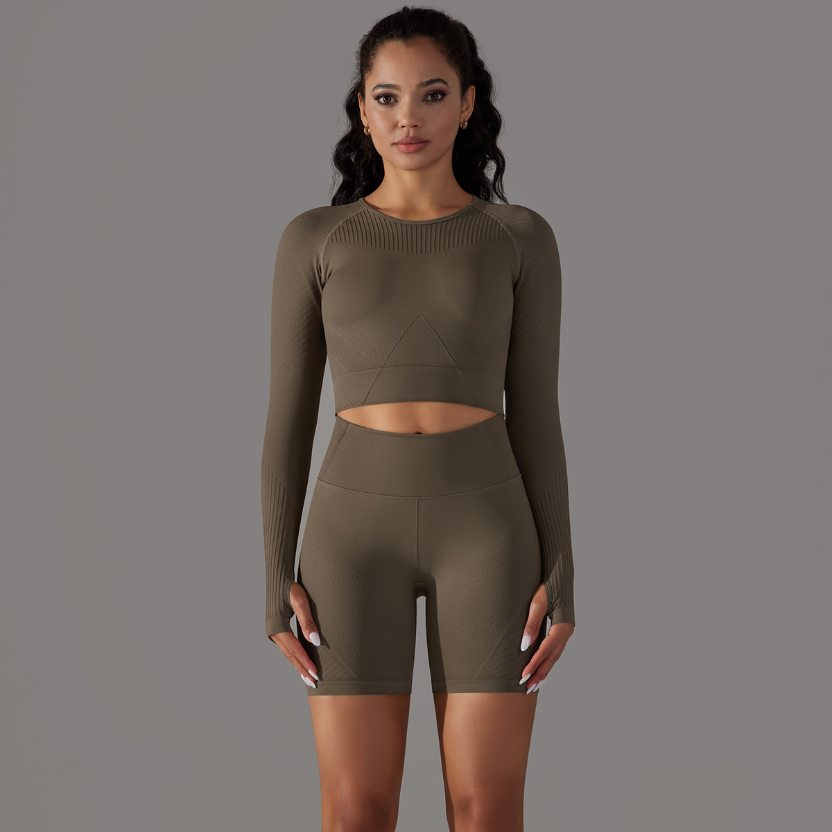  Long-Sleeve Round-Neck T-Shirt Sportswear Set 6623