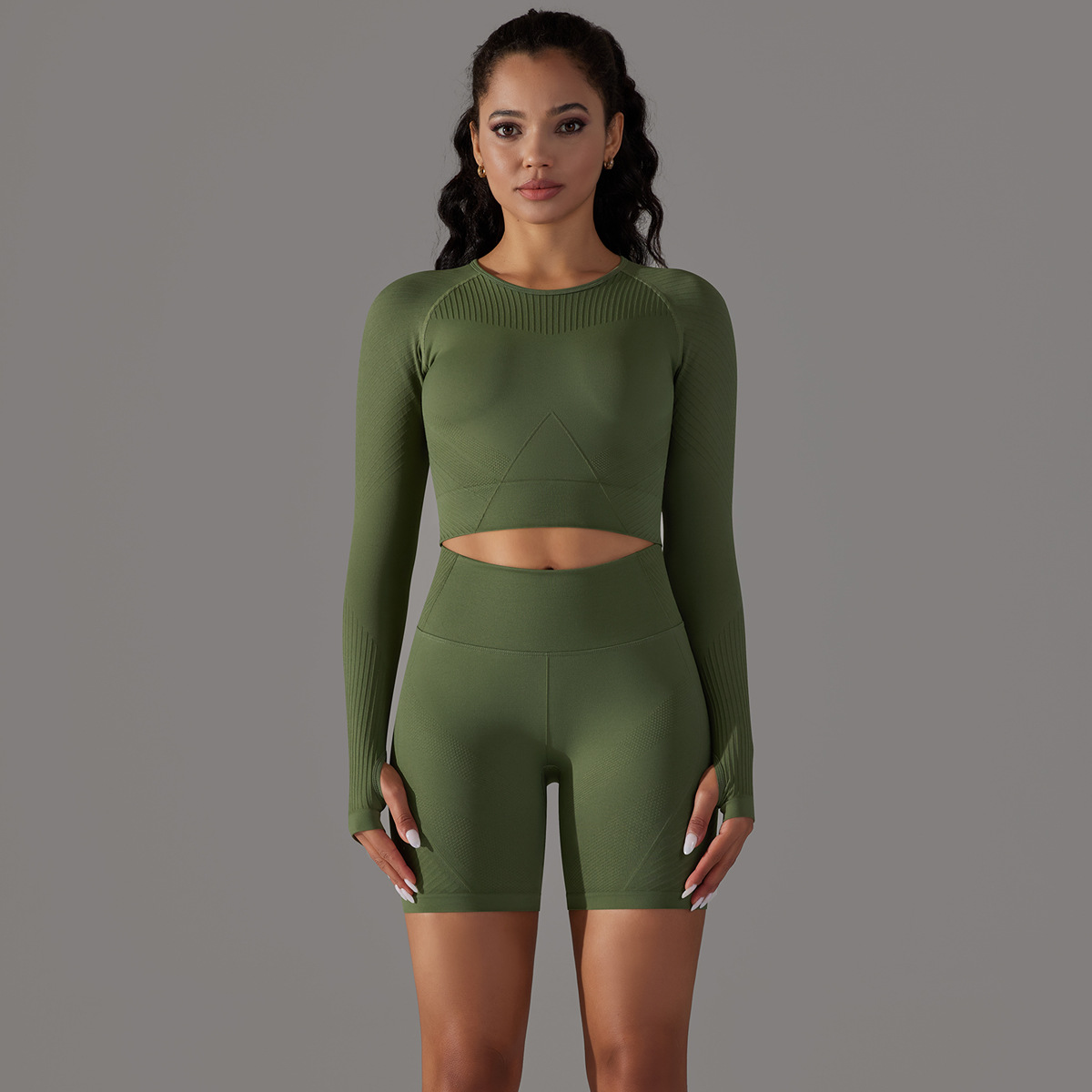  Long-Sleeve Round-Neck T-Shirt Sportswear Set 6623