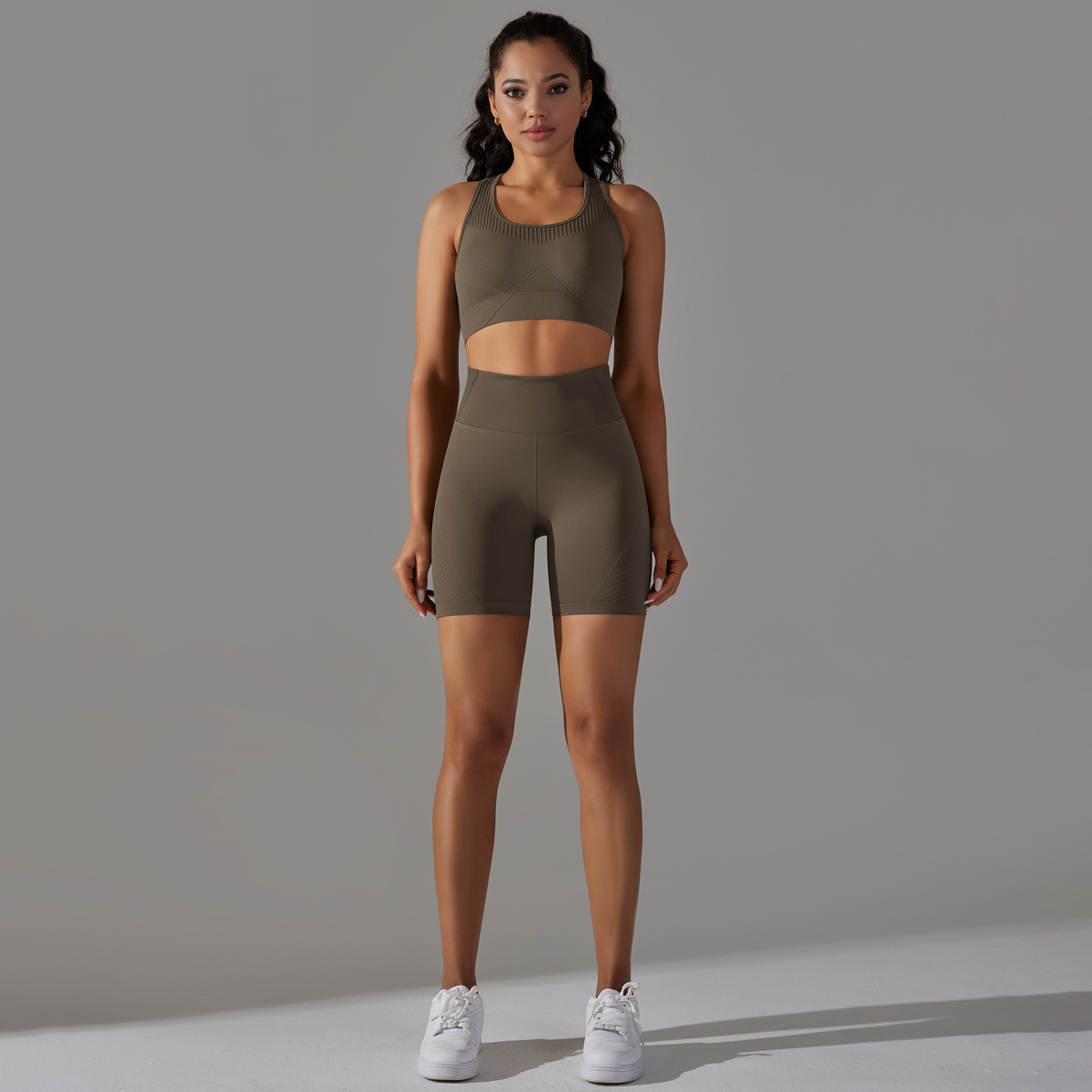  Women's Yoga Wear Backless Sports Bra Set 6623