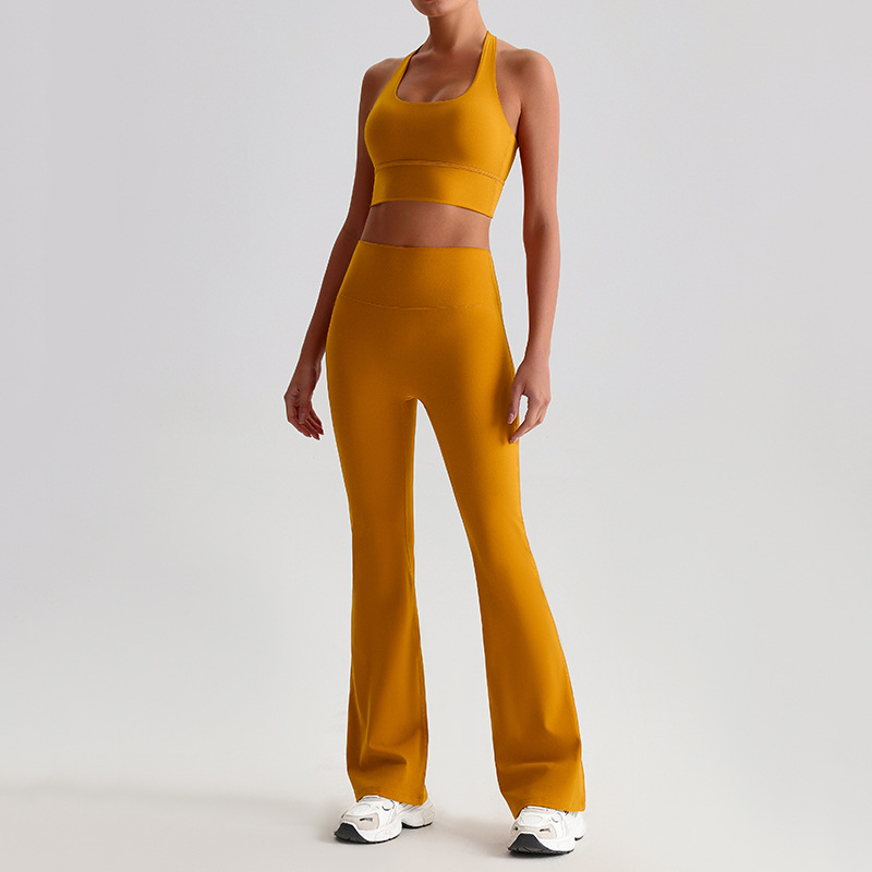  Fitness Wide-Leg Pants Outdoor Running Sports War Set For Women SKL-LQ8997