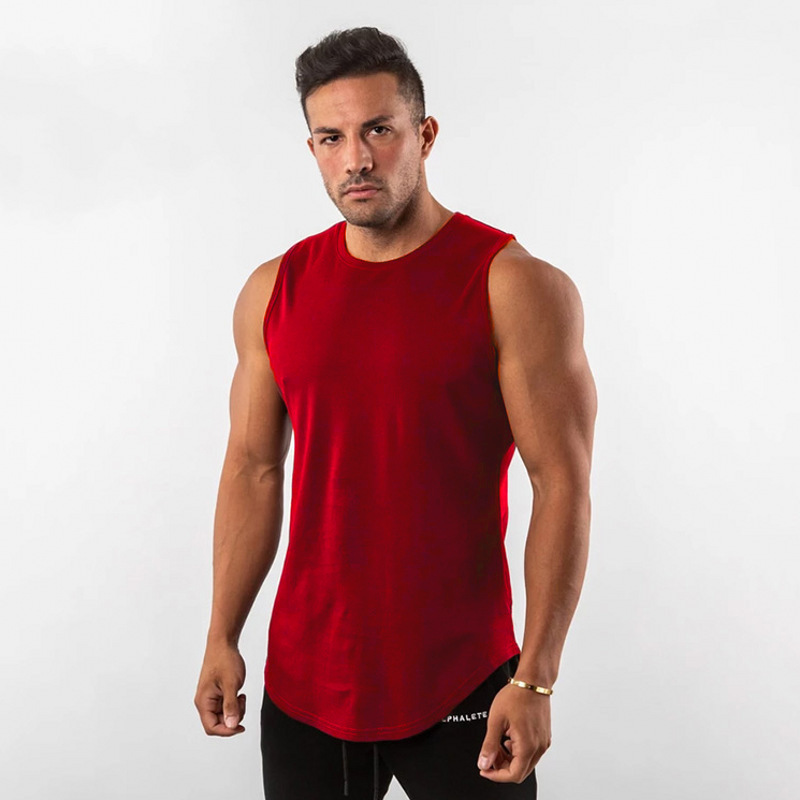Men's Solid Color Cotton Vest Undershirts 20B4