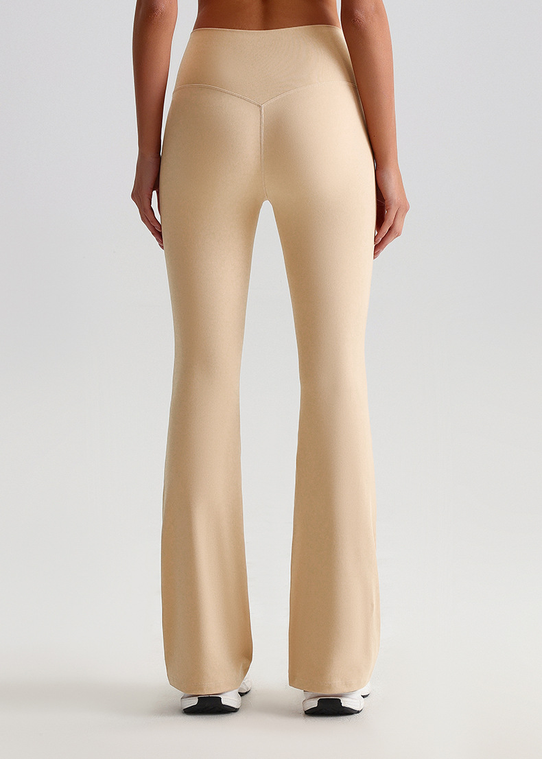 Wide-leg Flared Leggings Tight Nude Hip-lifting Yoga Pants SKL-LQ2189
