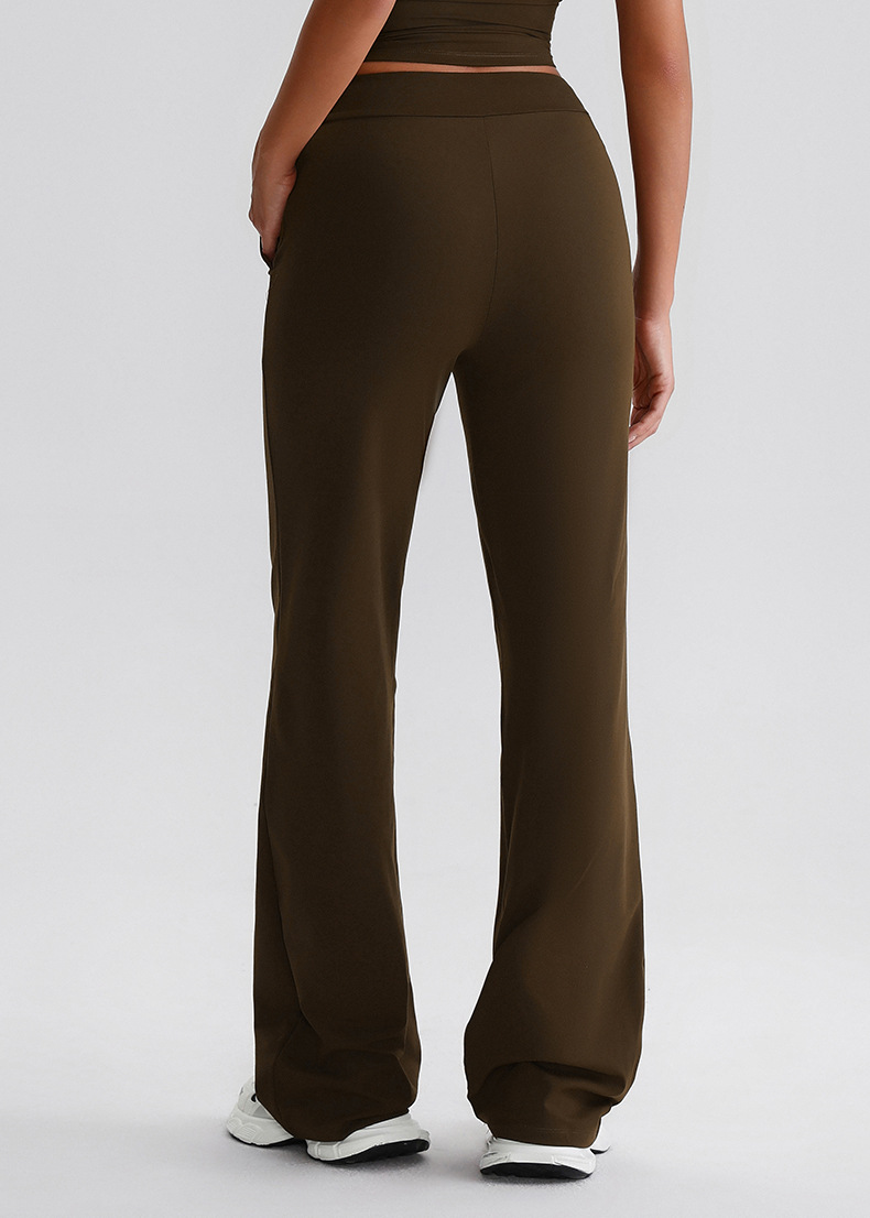 Side-pocket Leggings Flared Wide-leg Sports Yoga Pants SKL-LQ8027