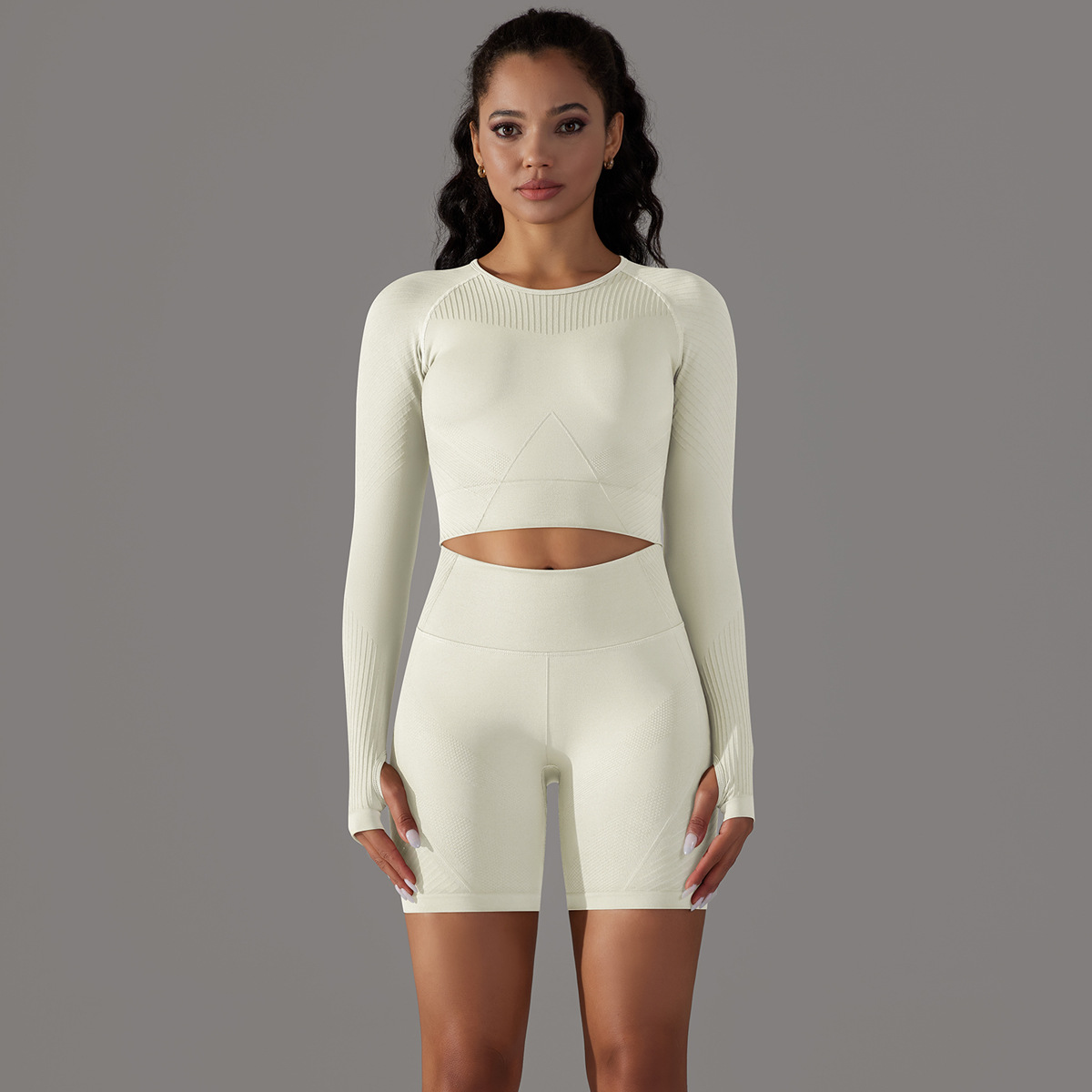  Long-Sleeve Round-Neck T-Shirt Sportswear Set 6623