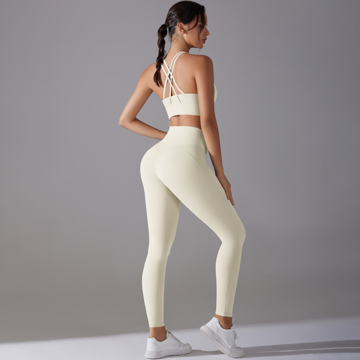  Crisscross Straps Quick-Dry Sportswear Fitness Set 7001
