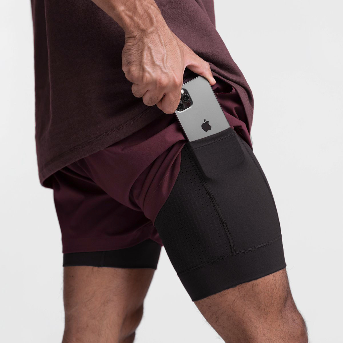 Men's Double-Layer Quick-Dry Sports Shorts FJ-DK-11
