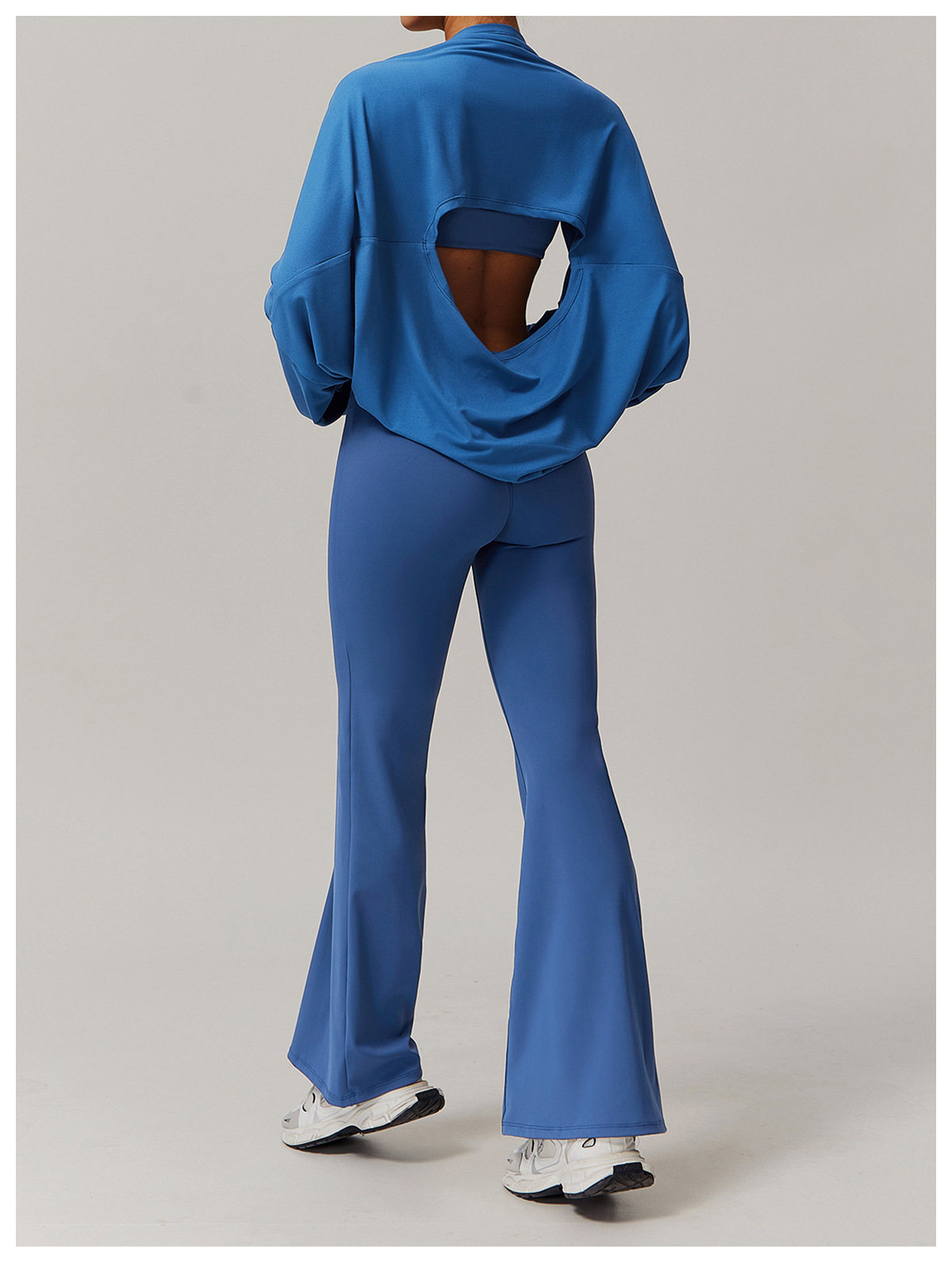 Off the shoulder Long-sleeve Yoga Set 5034