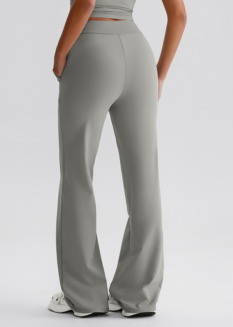 Side-pocket Leggings Flared Wide-leg Sports Yoga Pants SKL-LQ8027