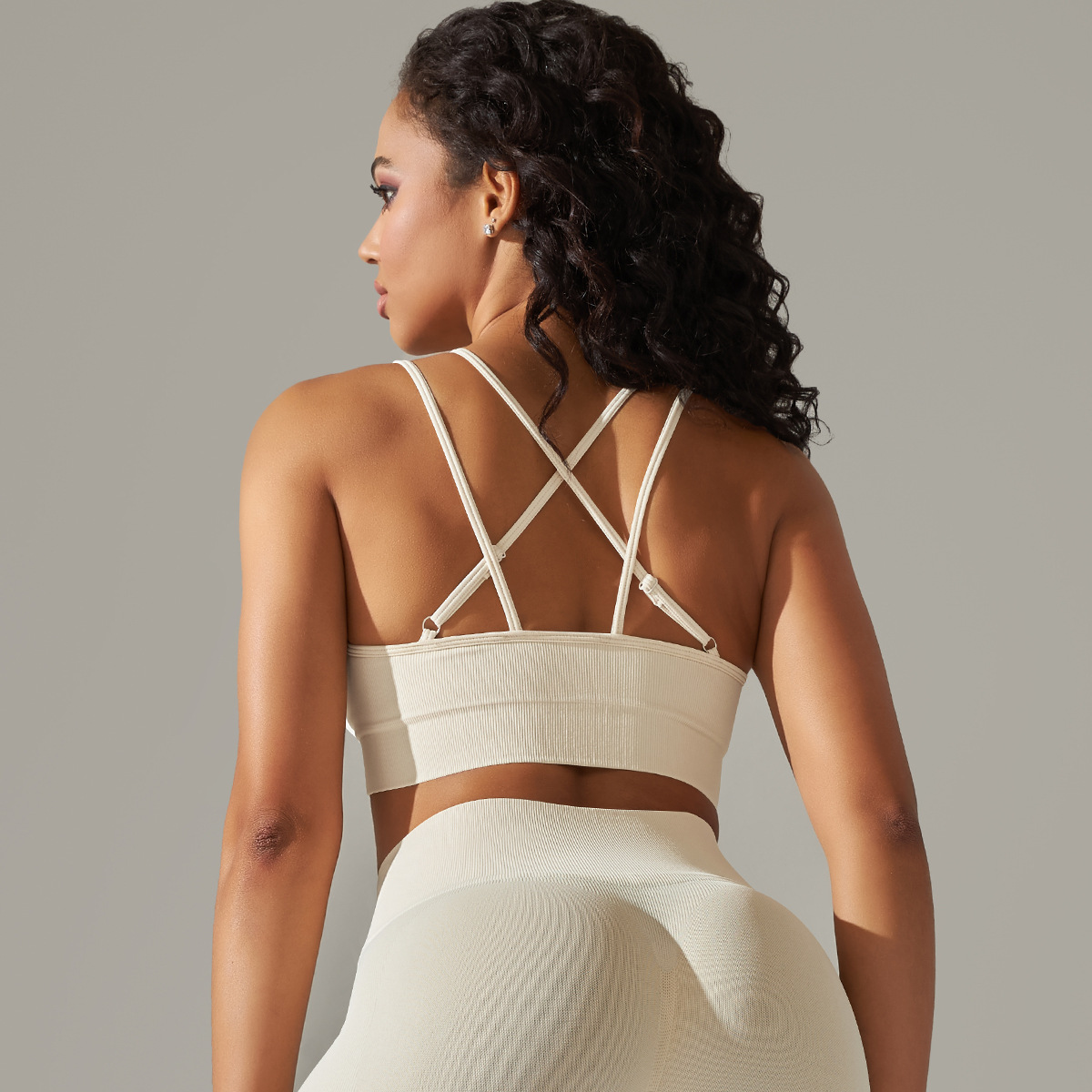 Running Fitness Top Cross-Strap Sports Bra 6610