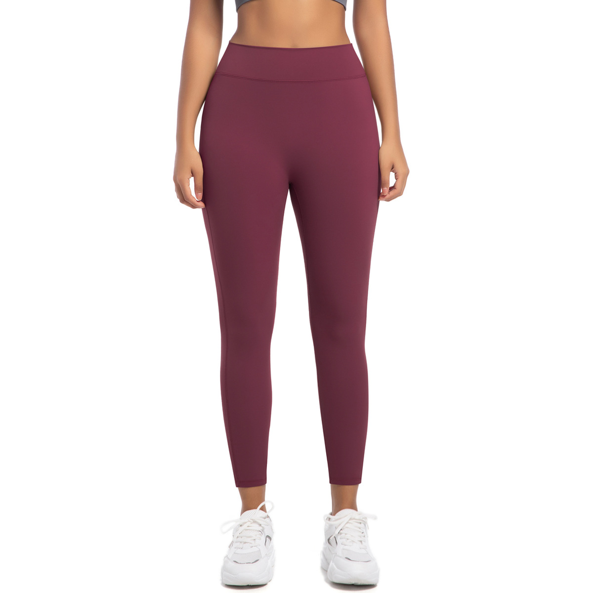 Workwear Pocket High-waisted Hip-lifting Tight Yoga Pants 6678