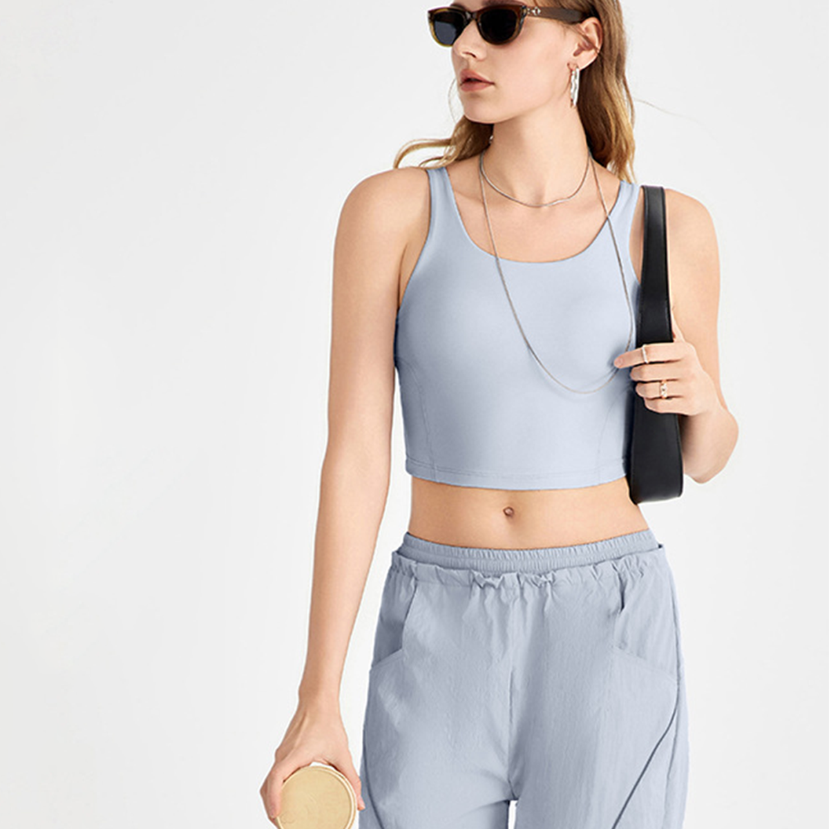 Backless Cutout Yoga Vest with Built-in Breast Pads DWB115423