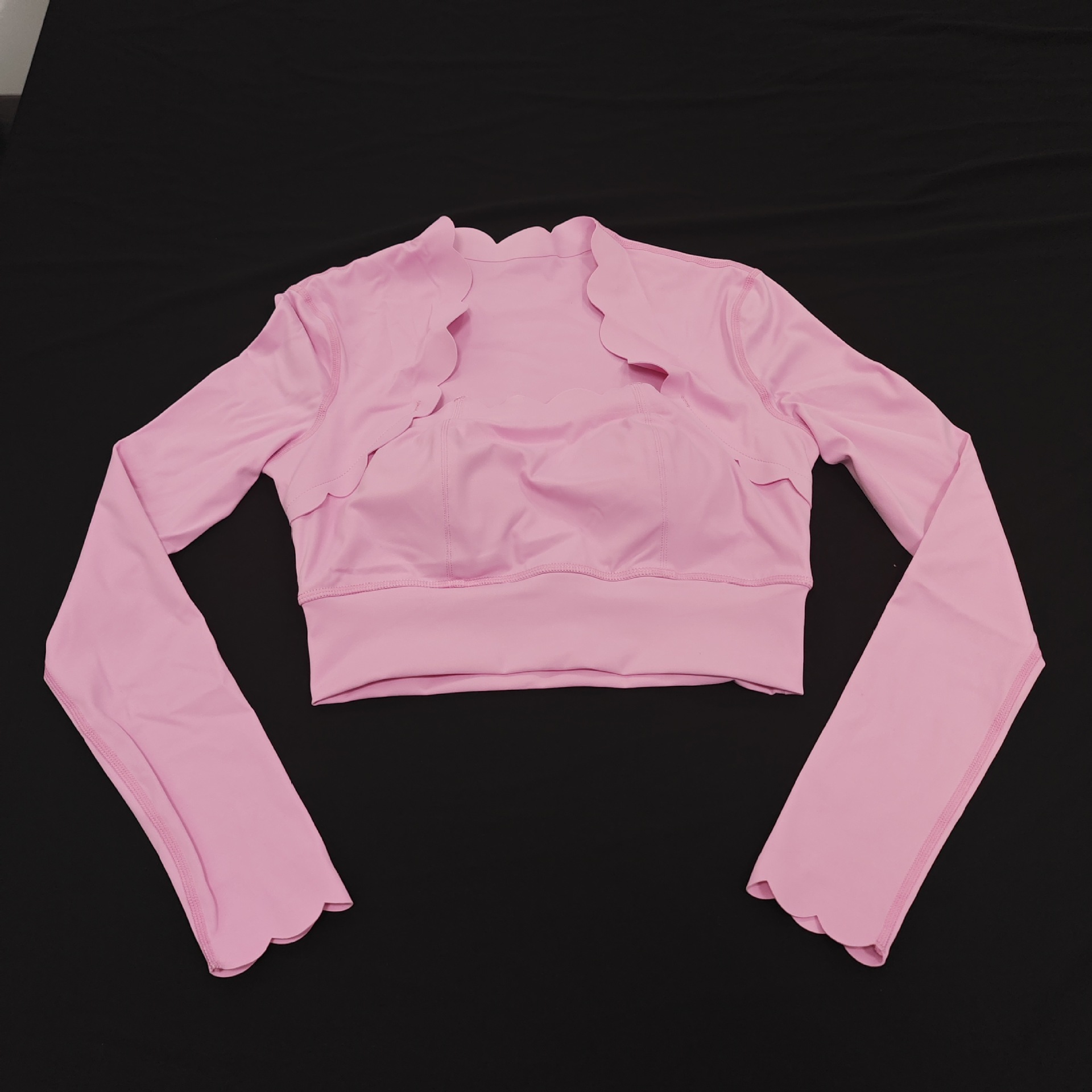 Yoga Wear Long-Sleeved Long Sports Top Sports Set Two-Piece Set For Women SKL-FNK8810