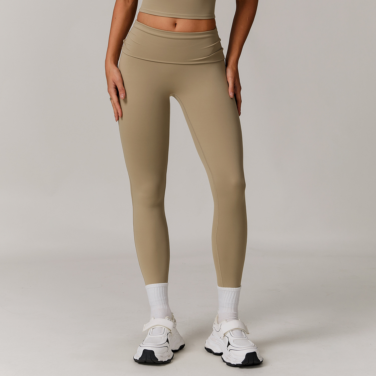 Flipped High-Waist Yoga Leggings 8998