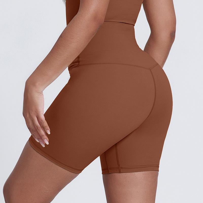 High-waisted Three-quarter Pants Seamless Slimming Fitness Shorts SKL-LQ5039