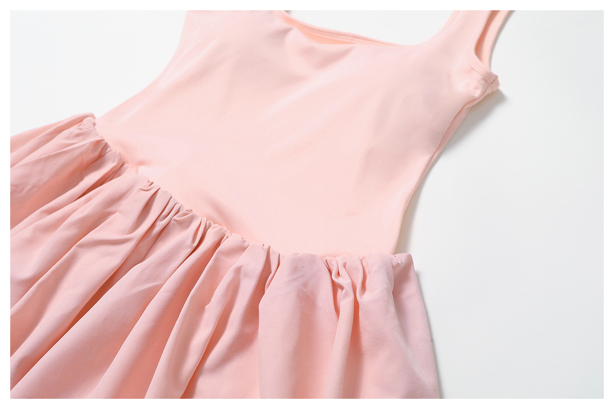 Fake Two-Piece Sports Jumpsuit Dress 4001