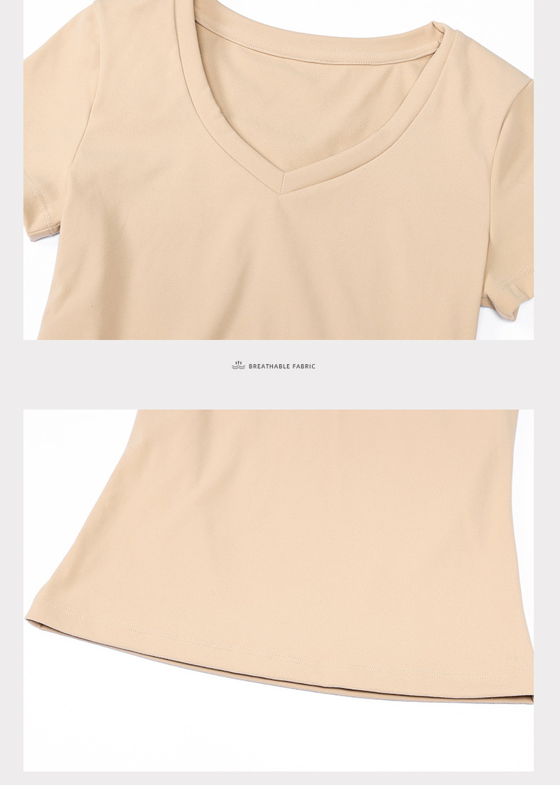 Yoga Suit For Women Casual Hip-lifting Flared Pants And Tight-fitting Nude Short-sleeved shirt SKL-LQ8999