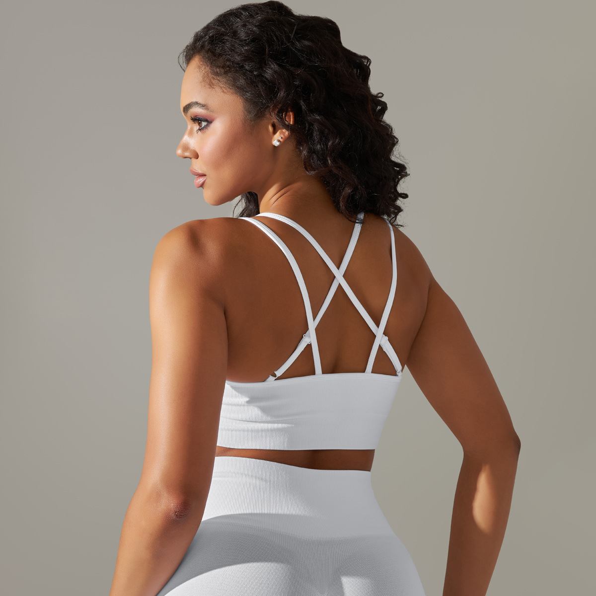 Running Fitness Top Cross-Strap Sports Bra 6610