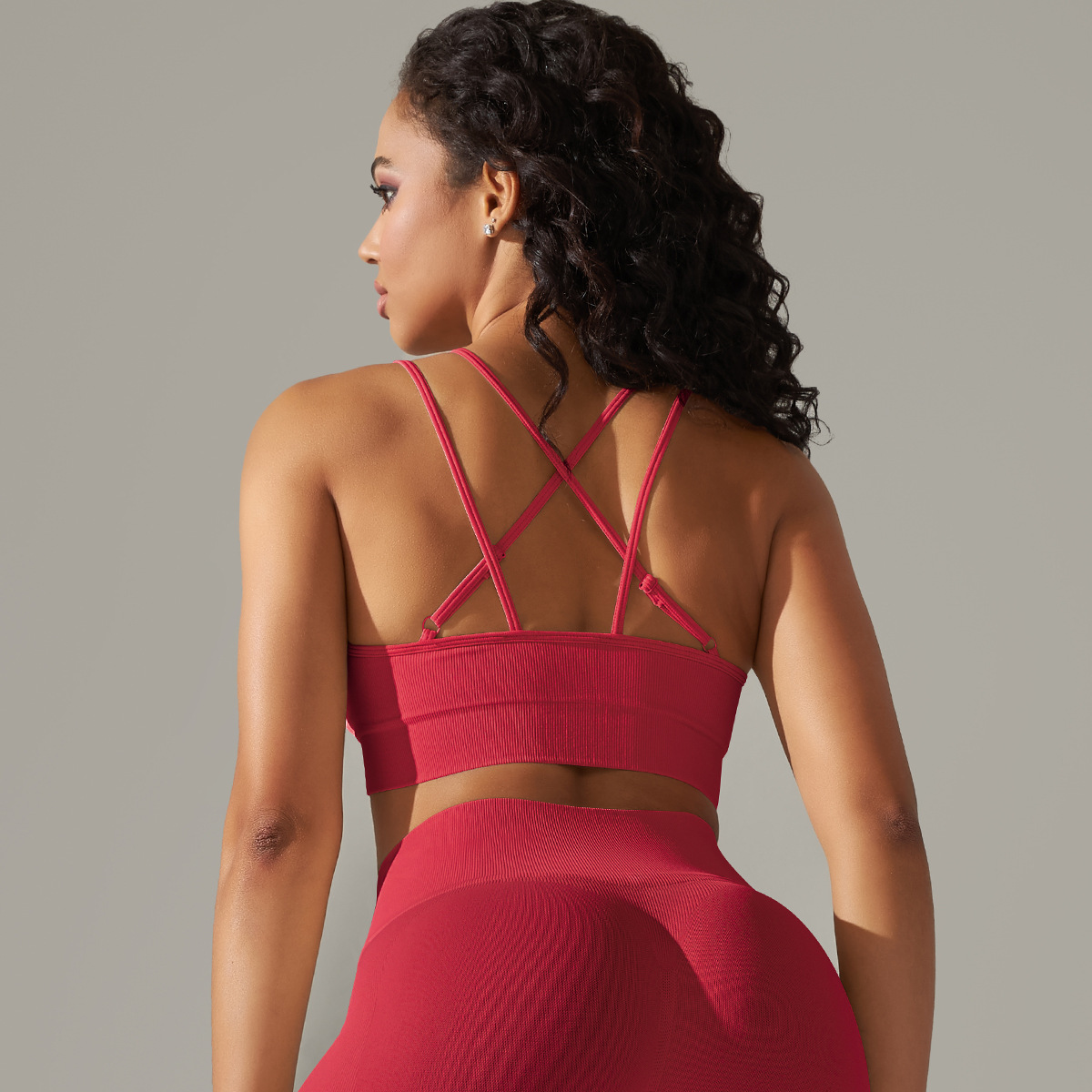 Running Fitness Top Cross-Strap Sports Bra 6610