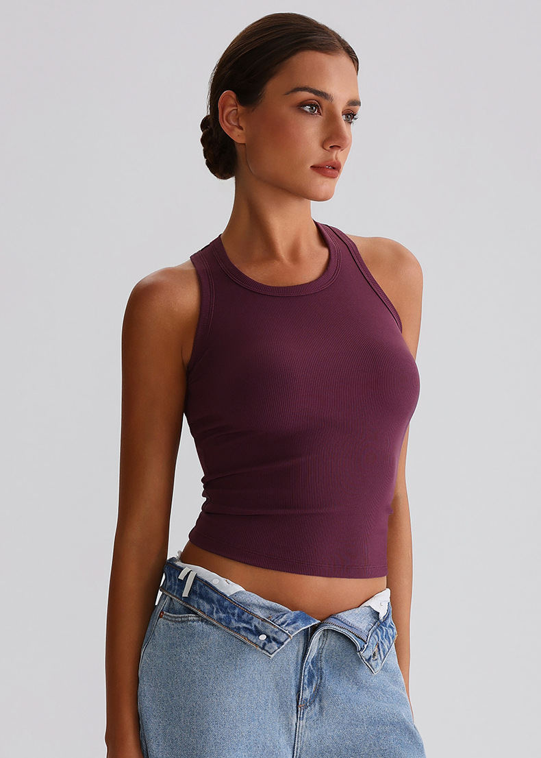  Ribbed I-shaped Beautiful Back Yoga Vest SKL-LQ7003