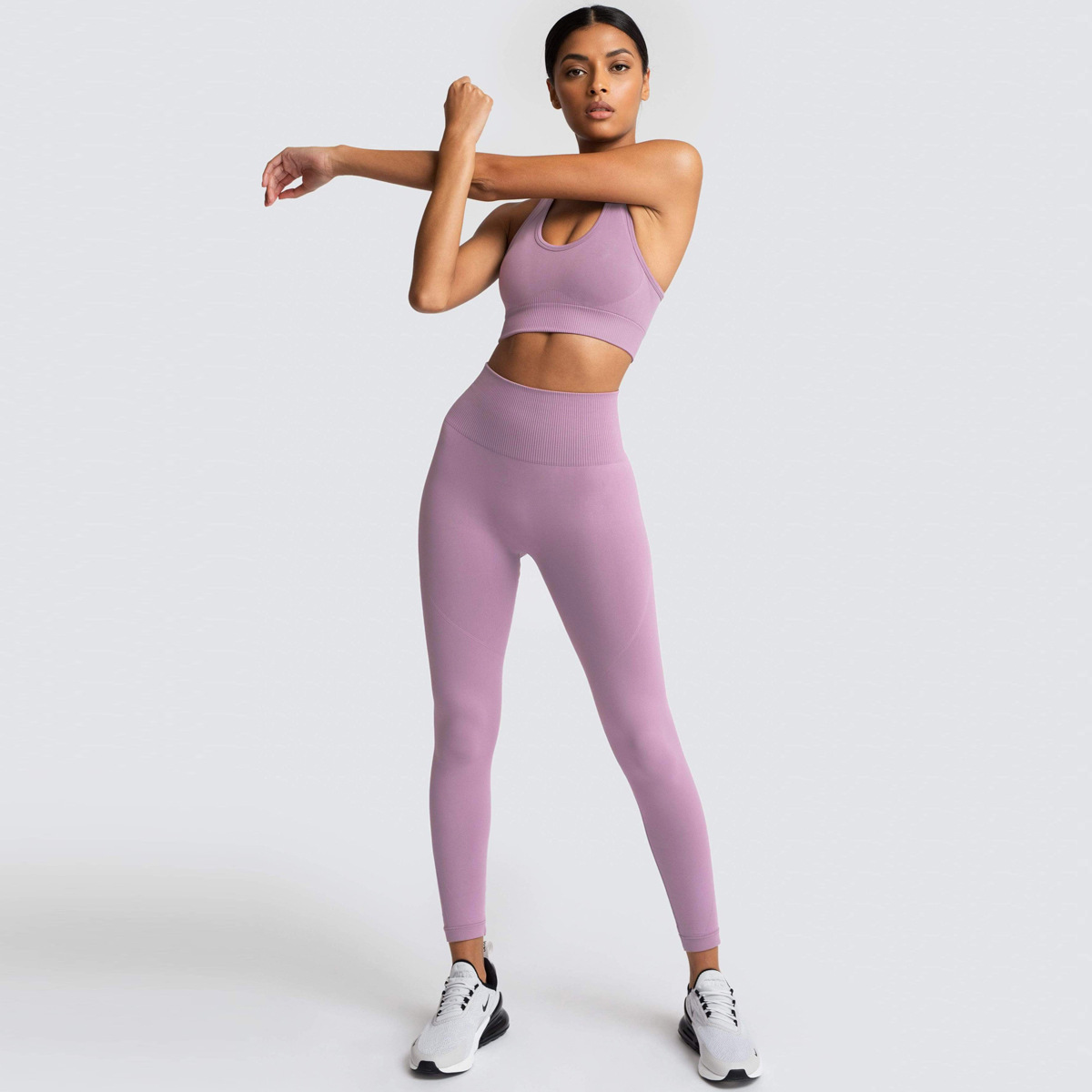  Fitness Backless Sports Bra Set 6095