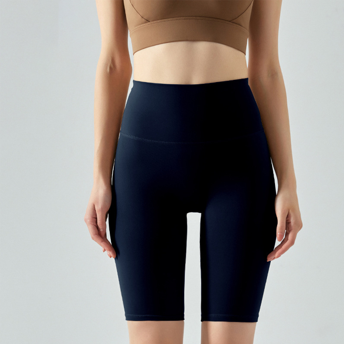 High-Waist Butt-Sculpting Yoga Shorts with Back Pockets DSS424
