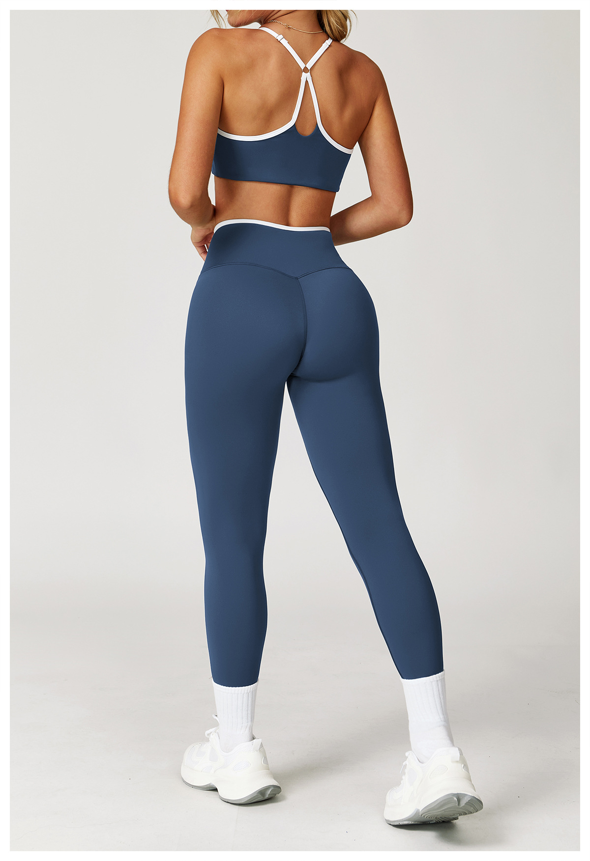  Women's 3 Options Bra & High-Waist Sports Pants Yoga Set 9253