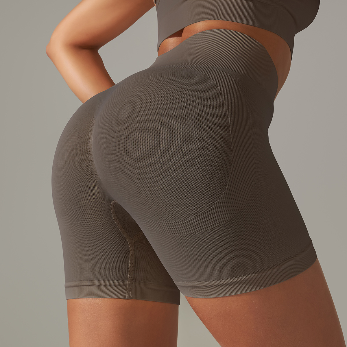 High-waisted Abdomen-toning Tight Sports Shorts 6610shorts