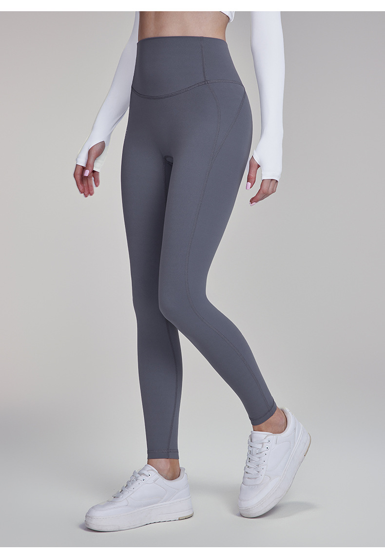 Lycra Waist & Back Pockets Reflective Strips Yoga Leggings DWUS124061