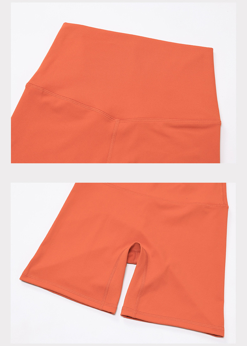 Women's Set  High-waisted Peach-hip Fitness Yoga Shorts With Halter Top SKL-LQ0159