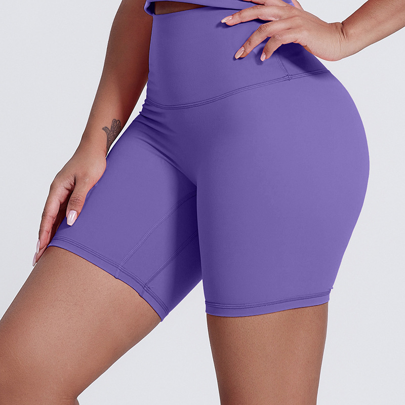 High-waisted Three-quarter Pants Seamless Slimming Fitness Shorts SKL-LQ5039