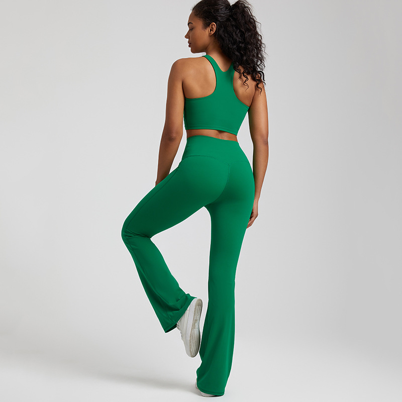  High-waisted Tight-fitting Nude Wide-leg Leggings And Beautiful Back Yoga Wear SKL-LQ6932