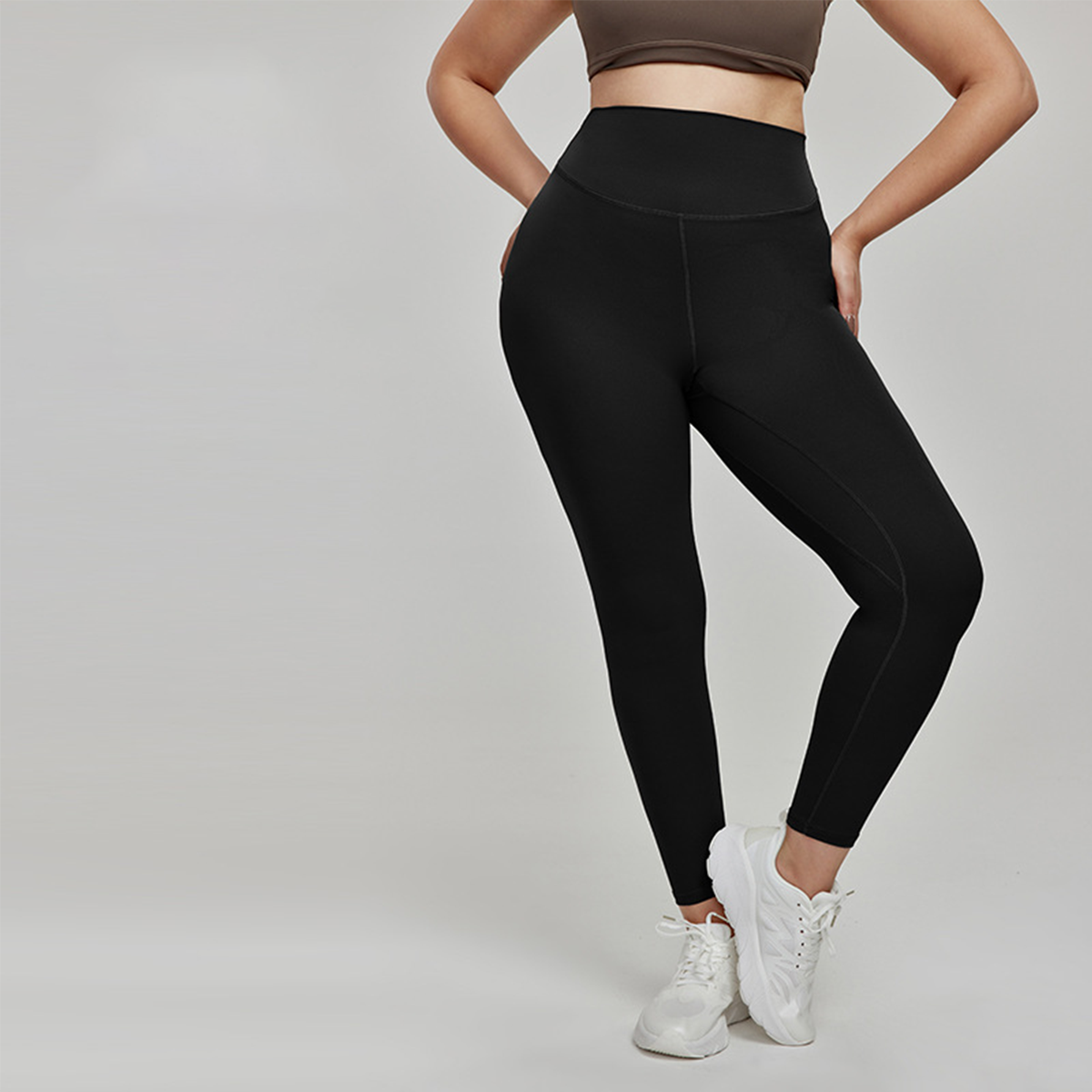 High-Waisted Tummy-Control Plus-Size Yoga Pants  DWP215014
