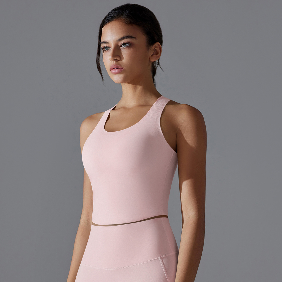 Naked-feeling Body-shaping Seamless Yoga Top for Women 7055