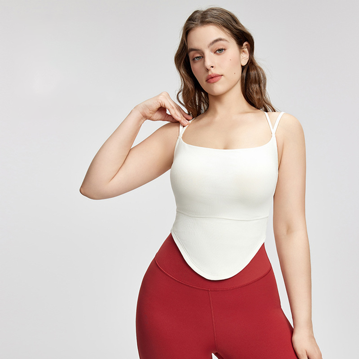 Plus-Size Waist-Cinching Slimming Yoga Sports Bra  DWC215434