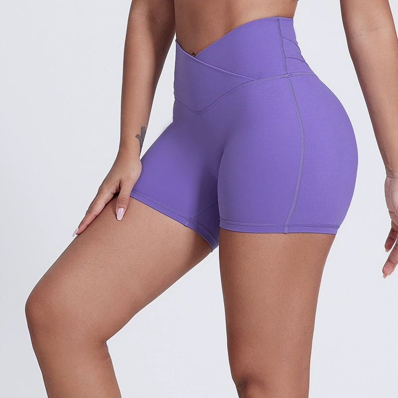 Elastic High-waisted Running Fitness Shorts SKL-LQ5023