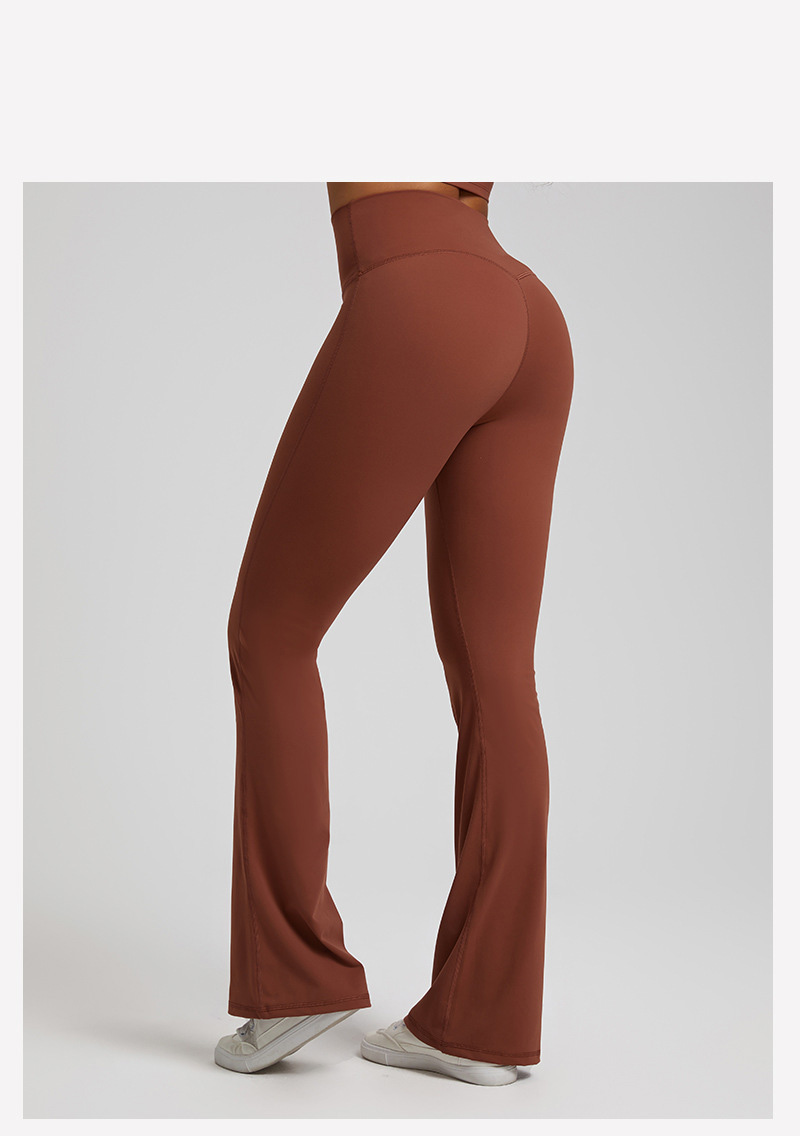 New Style Yoga Wide-leg Pants High-waisted Peach-hip Leggings SKL-LQ4069