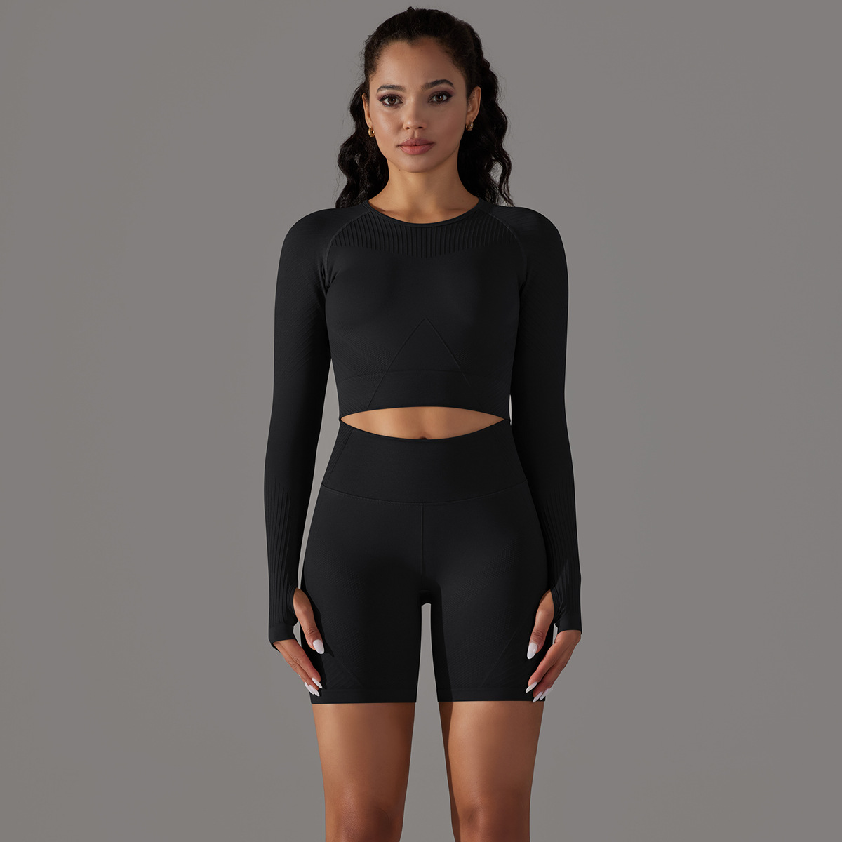  Long-Sleeve Round-Neck T-Shirt Sportswear Set 6623