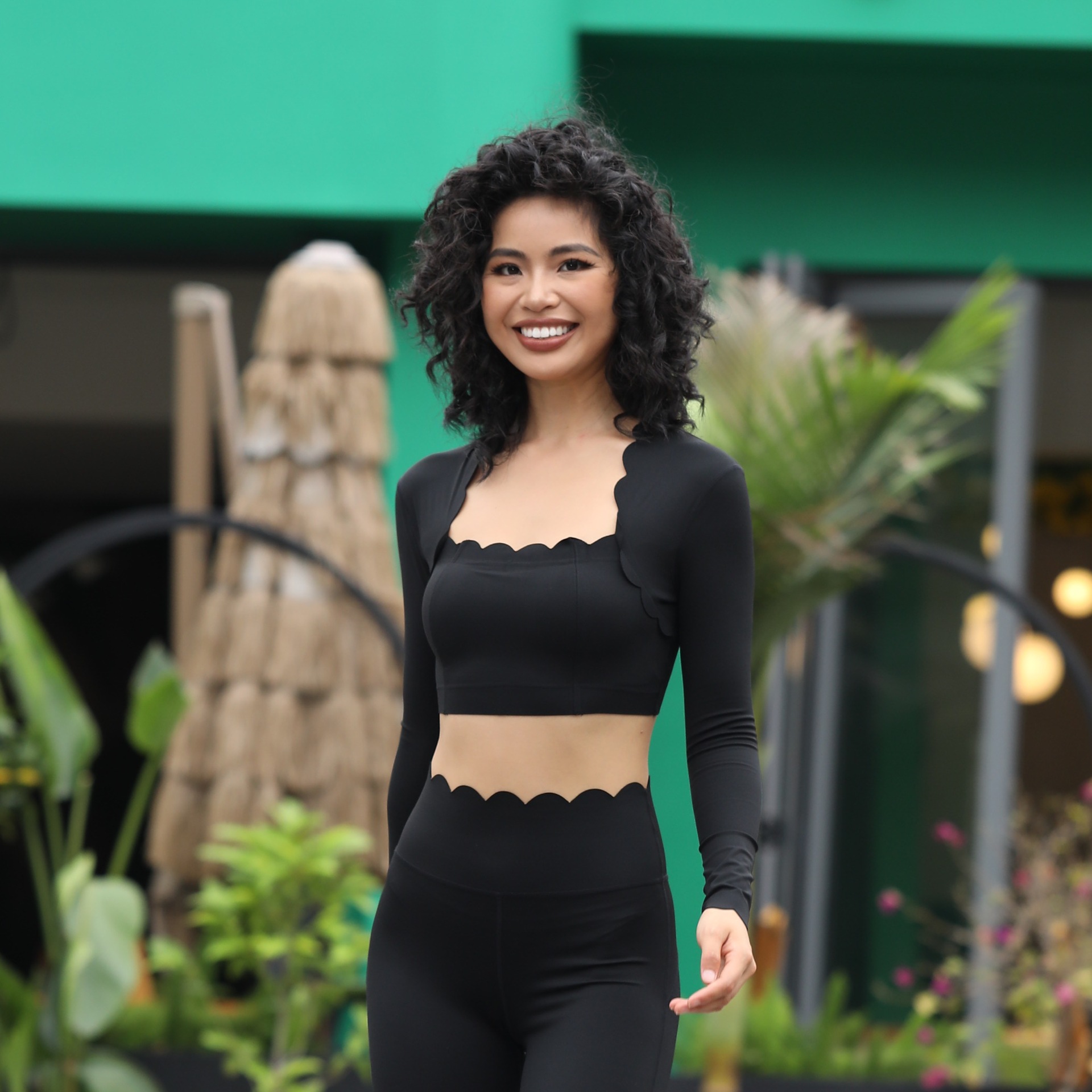 Yoga Wear Long-Sleeved Sports Top Sports Set Two-Piece Set For Women SKL-FNK8810
