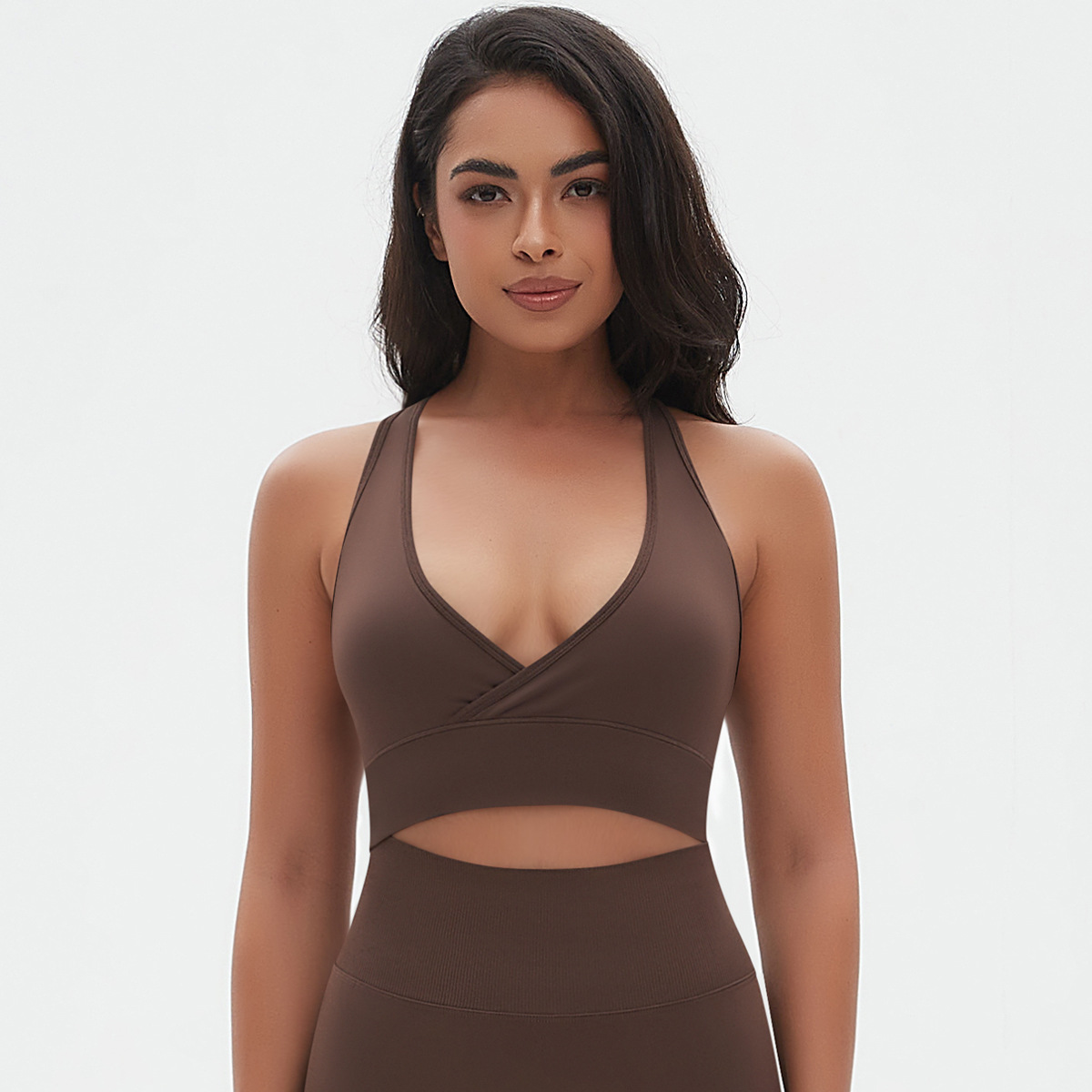 Seamless Yoga Wear Breathable Sports Bra 6666Cross Straps