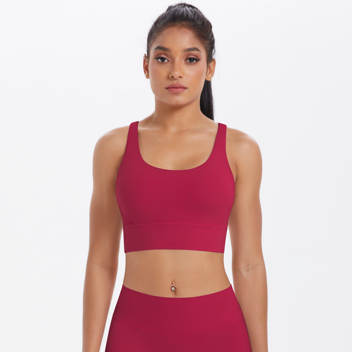 Naked-feeling Quick-dry Cross-strapped Yoga Vest 7113