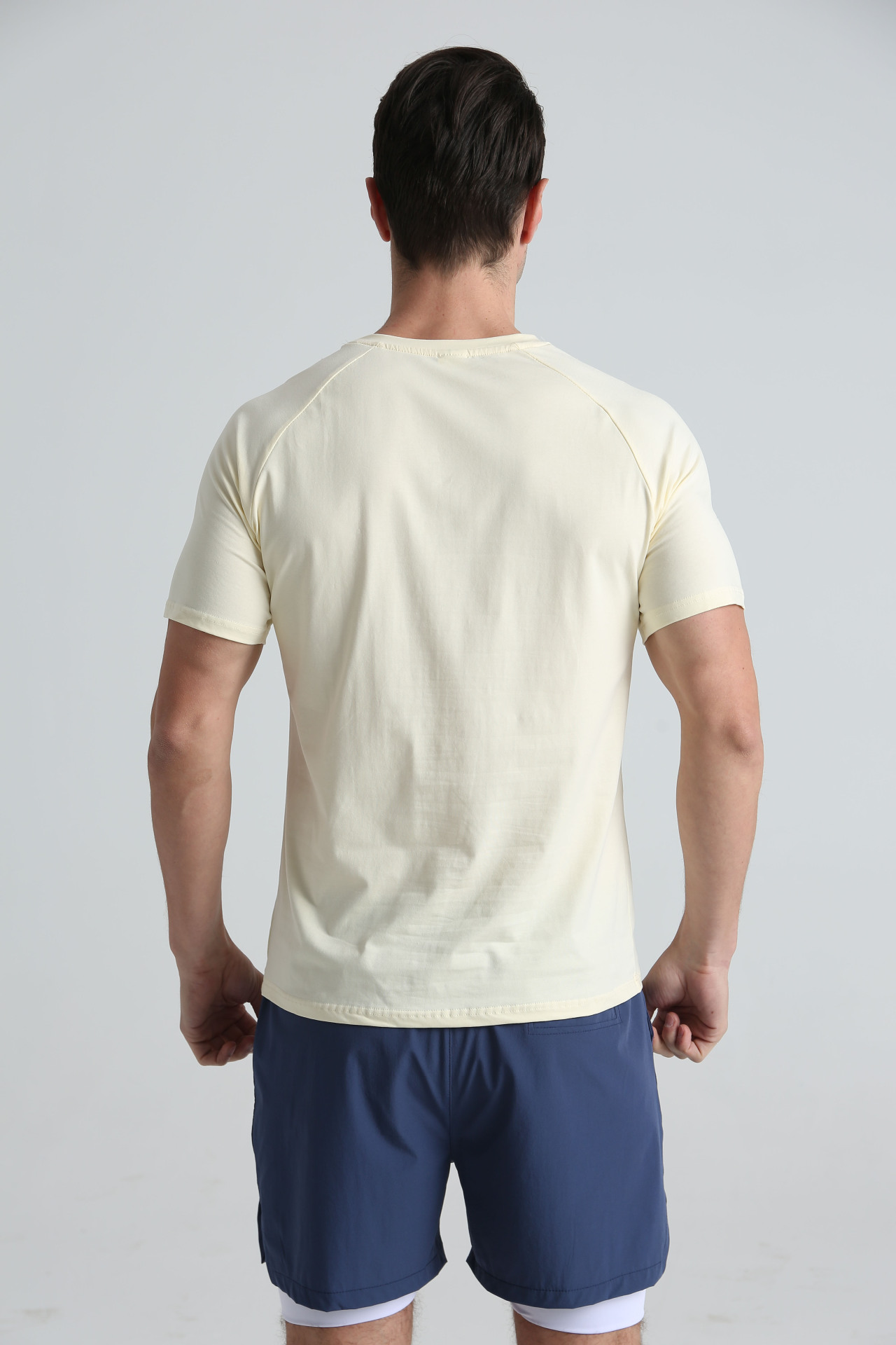 Men's Crew Neck Solid - Color Sporty T-Shirts 22-TX07