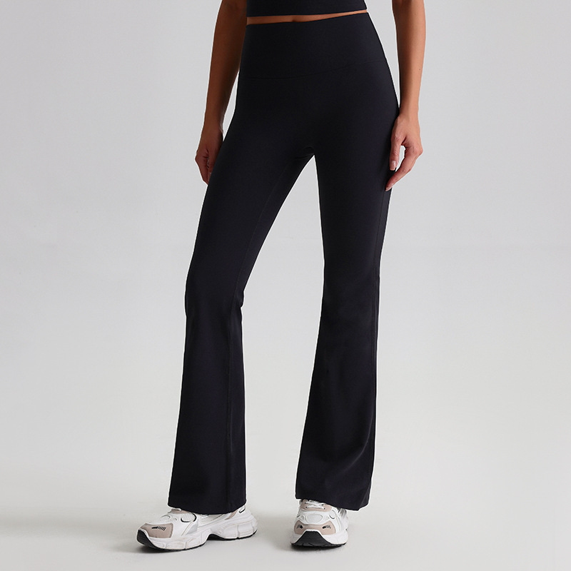 Wide-leg Flared Leggings Tight Nude Hip-lifting Yoga Pants SKL-LQ2189