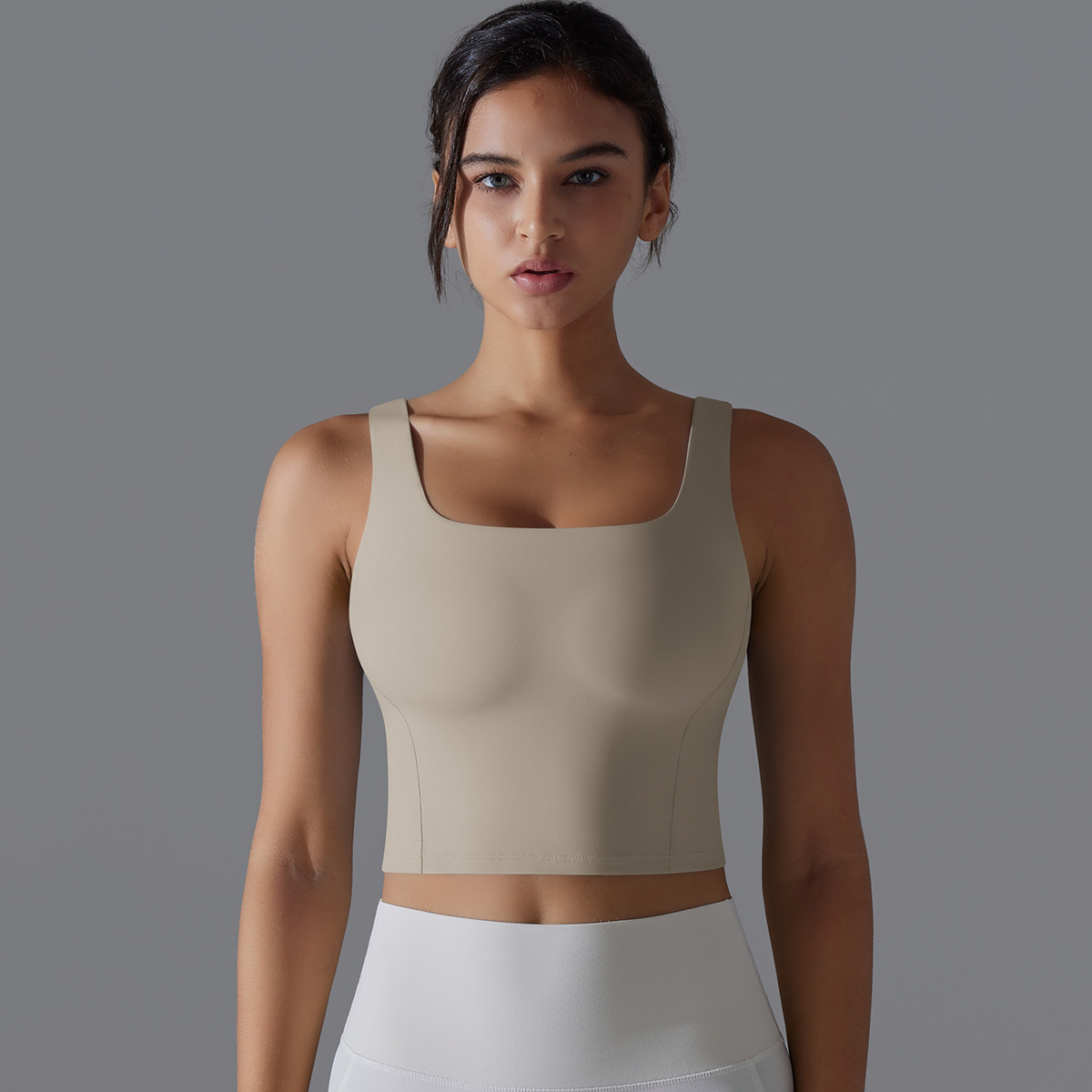 All-in-One Fixed Cup Women's Sleeveless Yoga Vest 7058