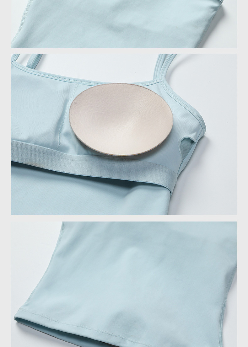 Beautiful Back Strappy Vest With Breast Pads  Yoga Bra SKL-LQ8032